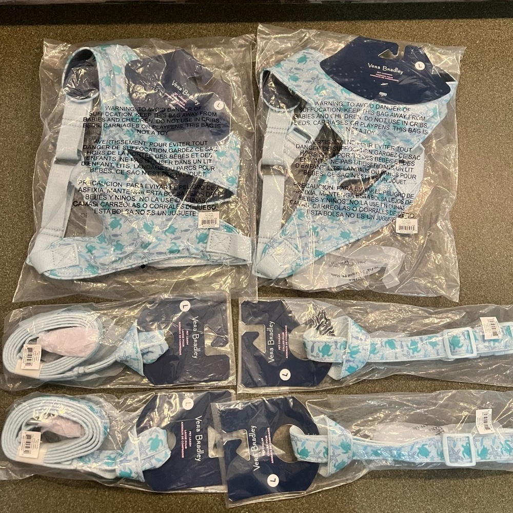 Vera Bradley Pet Harness Leash Set